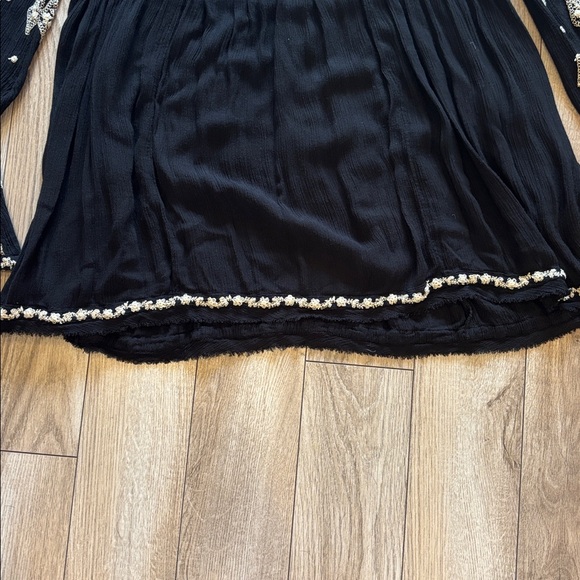 Free people Black dress with Cream Embroidery - Picture 3 of 5